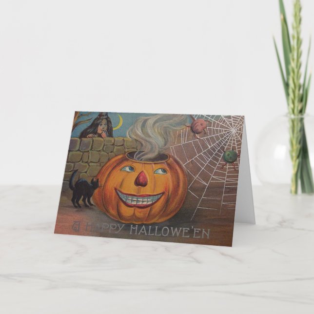 Vintage Halloween Greeting Card (Front)