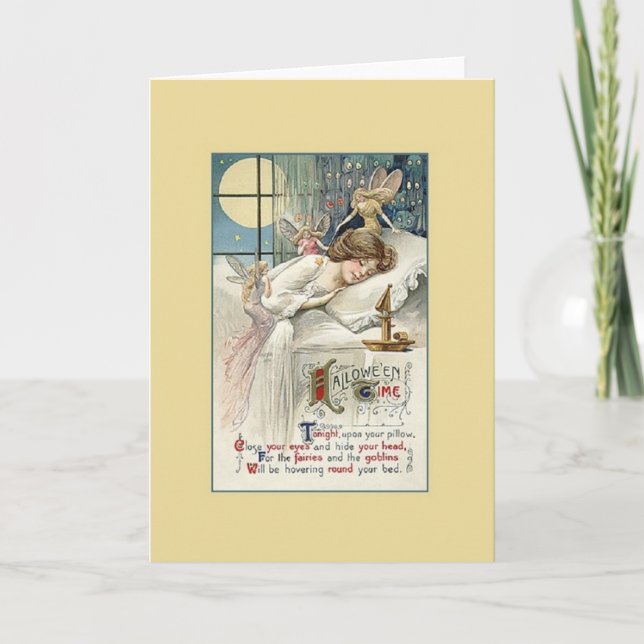 Vintage Halloween Greeting Card (Front)