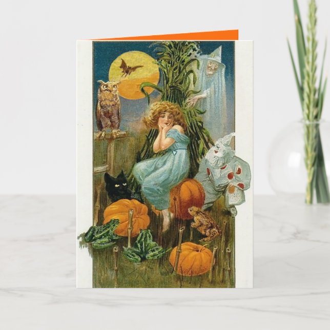 Vintage Halloween Greeting Card (Front)