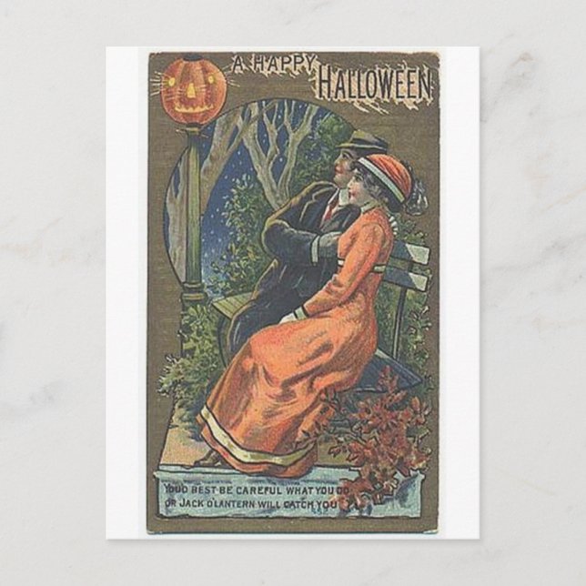 Vintage Halloween Greeting Cards Classic Posters (Front)