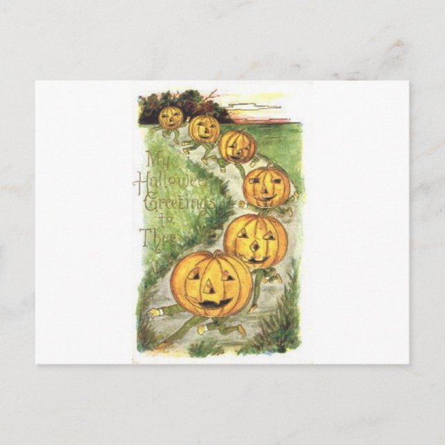 Vintage Halloween Greeting Cards Classic Posters (Front)