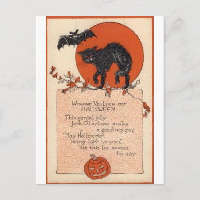 Vintage Halloween Greeting Cards Classic Posters (Front)