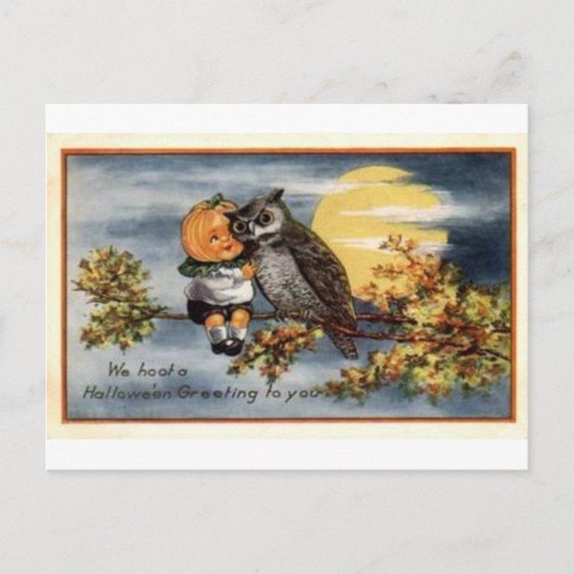 Vintage Halloween Greeting Cards Classic Posters (Front)