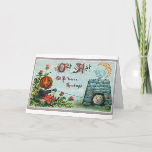 Vintage Halloween Greeting Cards Classic Posters