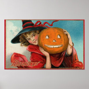 Vintage Halloween Greeting Cards Classic Posters