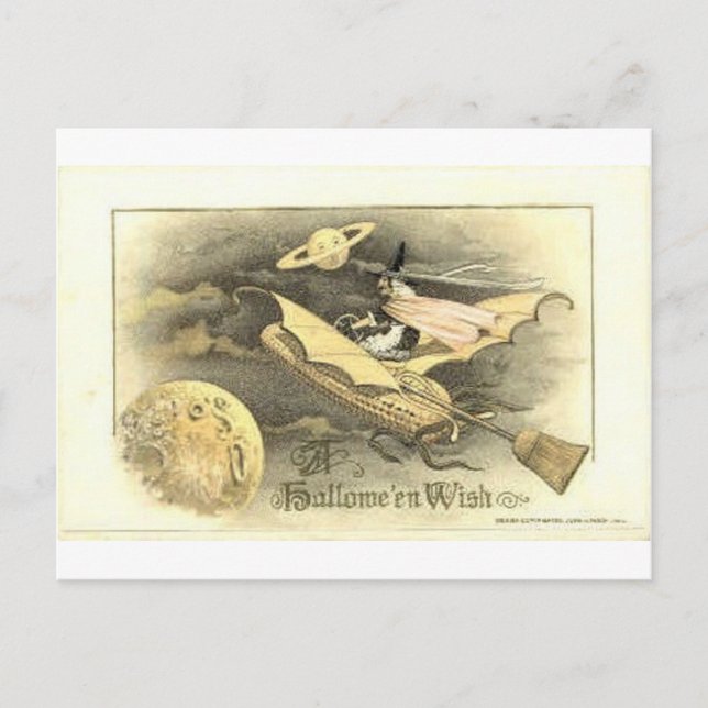 Vintage Halloween Greeting Cards Classic Posters (Front)