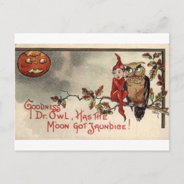 Vintage Halloween Greeting Cards Classic Posters (Front)