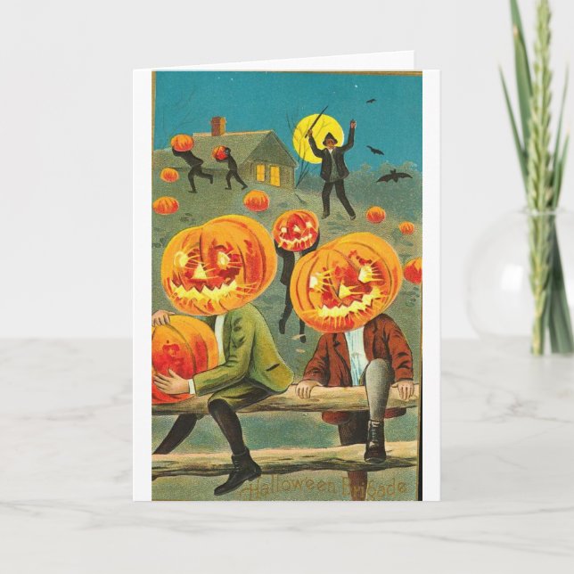 Vintage Halloween Greeting Cards Classic Posters (Front)