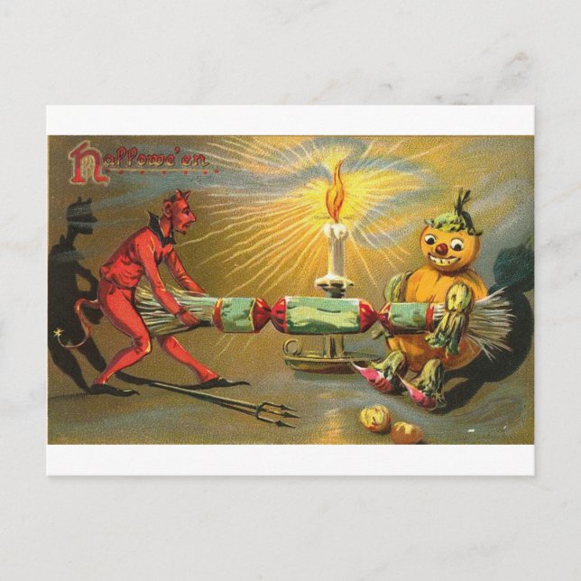 Vintage Halloween Greeting Cards Classic Posters (Front)