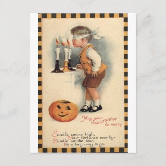 Vintage Halloween Greeting Cards Classic Posters (Front)