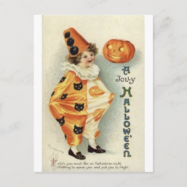 Vintage Halloween Greeting Cards Classic Posters (Front)