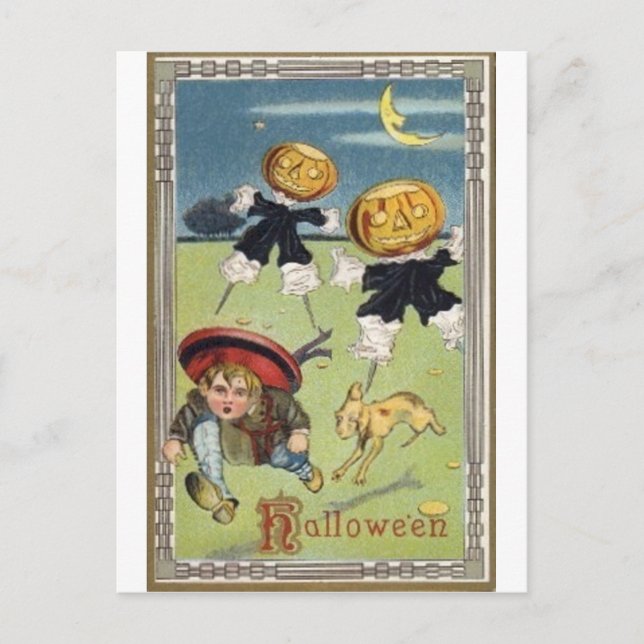 Vintage Halloween Greeting Cards Classic Posters (Front)