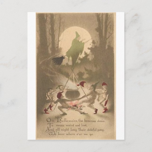 Vintage Halloween Greeting Cards Classic Posters (Front)