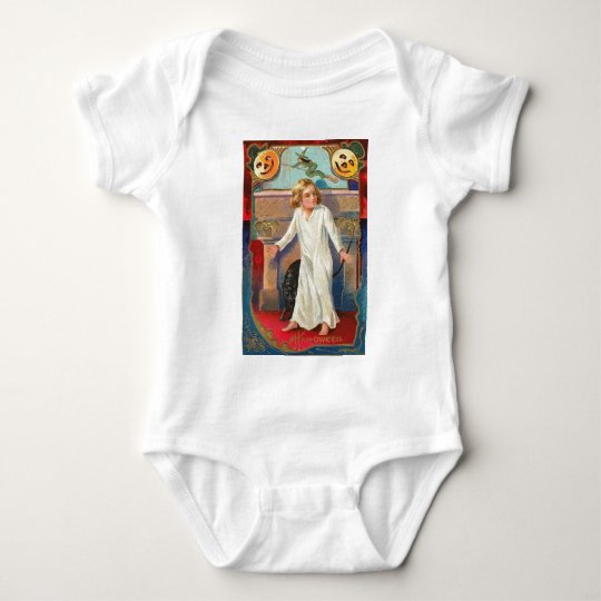 Vintage Halloween Greeting Cards Classic Posters Baby Bodysuit