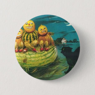 Vintage Halloween Greeting Cards Classic Posters Button