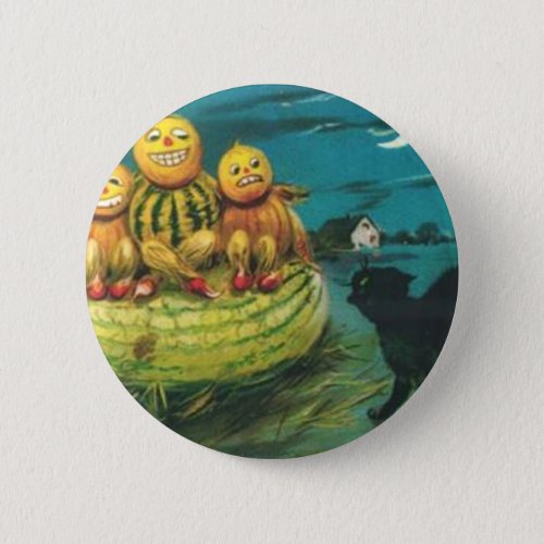 Vintage Halloween Greeting Cards Classic Posters Button