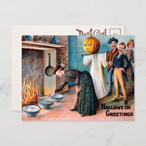 Vintage Halloween Greeting Postcard
