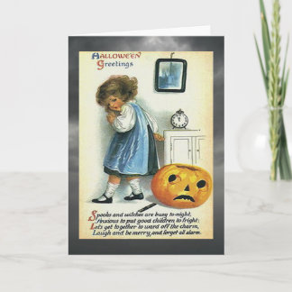 Vintage Halloween Greetings Card
