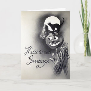 Vintage Halloween Greetings Card