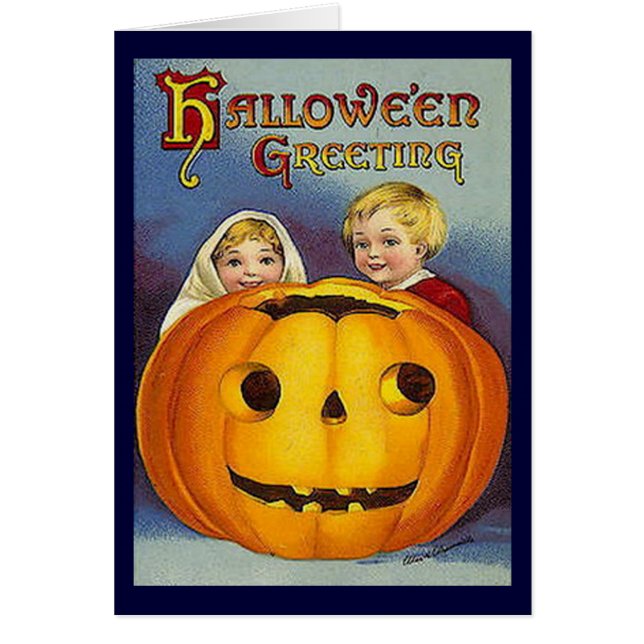 Vintage Halloween Greetings Cards (Front)