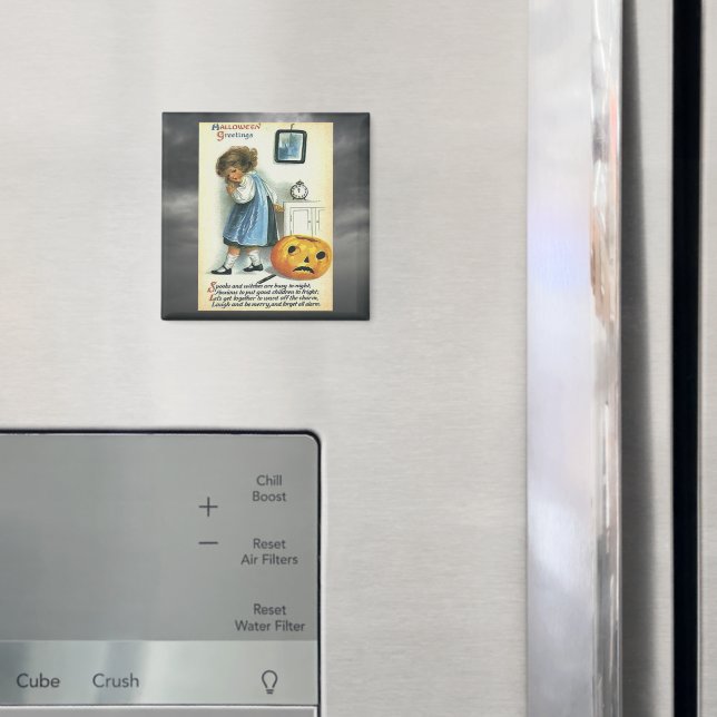 Vintage Halloween Greetings Magnet (In Situ (Fridge))