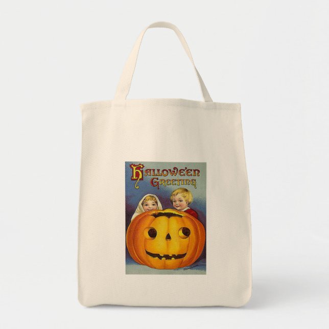 Vintage Halloween Greetings Tote Bag (Front)