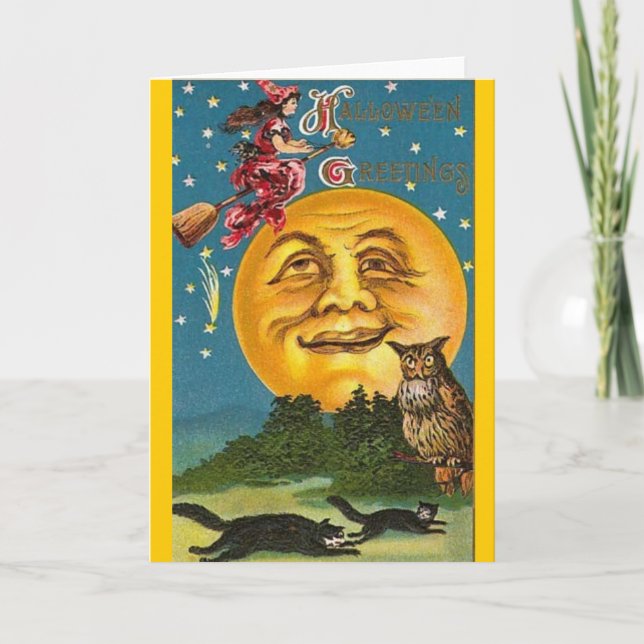 Vintage - Halloween - Halloween Greetings Card (Front)