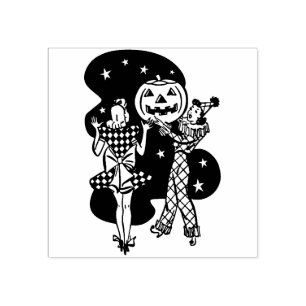 Vintage Halloween Halloween Party Rubber Stamp