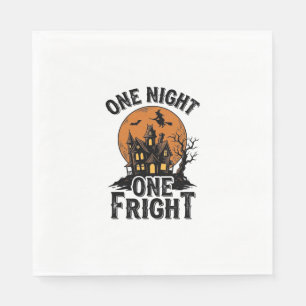 Vintage Halloween Haunt Witch Moon Graphic_1 Napkins