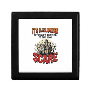 Vintage Halloween Haunted House Scare Shirt Design Gift Box