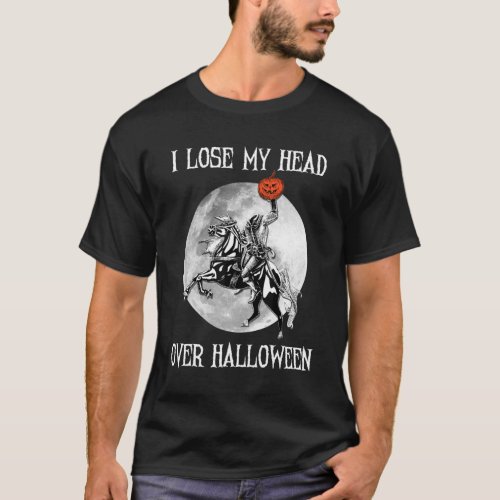 Vintage Halloween Headless Horseman Men Women  T_Shirt