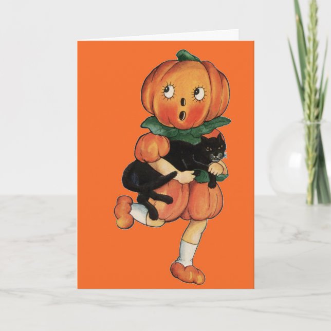 Vintage Halloween Holiday Card (Front)