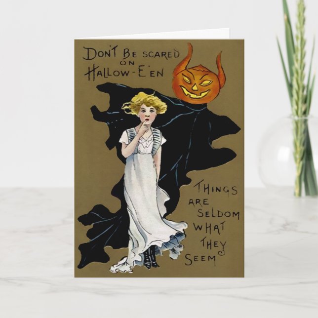 Vintage Halloween Holiday Card (Front)