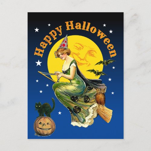 Vintage Halloween Holiday Postcard