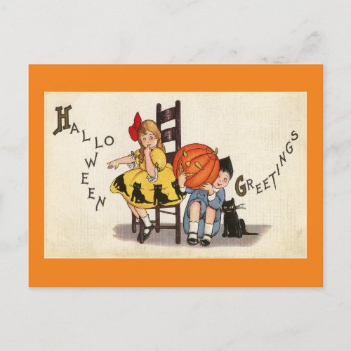 Vintage Halloween Holiday Postcard