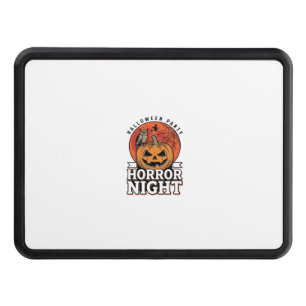 Vintage Halloween Horror Night Pumpkin Shirt Desig Hitch Cover