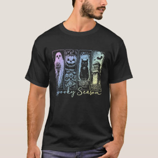 Vintage Halloween Horror Night Spooky Season Ghost T-Shirt