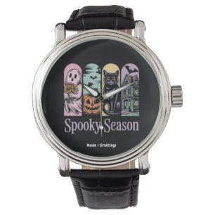 Vintage Halloween Horror Spooky Season Cute Creepy Watch