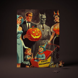 Vintage Halloween Illustration Jigsaw Puzzle