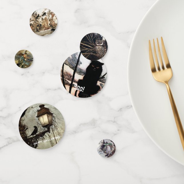 Vintage Halloween Illustration Table Confetti (Group)