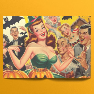Vintage Halloween Illustration Tissue Paper
