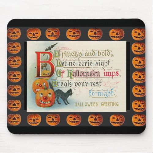 Vintage Halloween Imp Mouse Pad