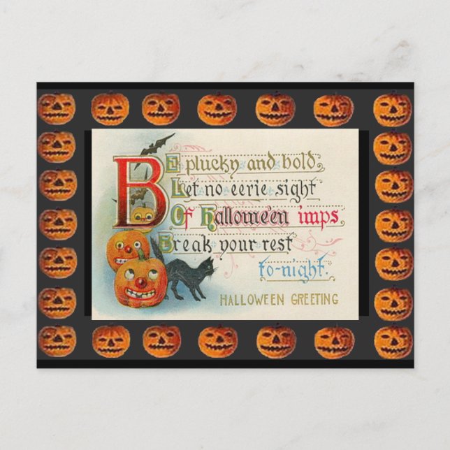 Vintage Halloween Imp Postcard (Front)