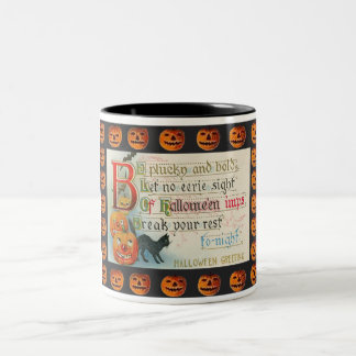 Vintage Halloween Imp Two-Tone Coffee Mug