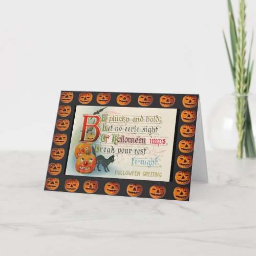 Vintage Halloween Imps Card