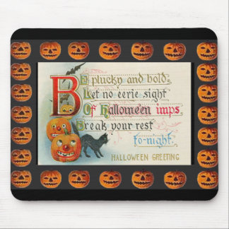 Vintage Halloween Imps Mouse Pad