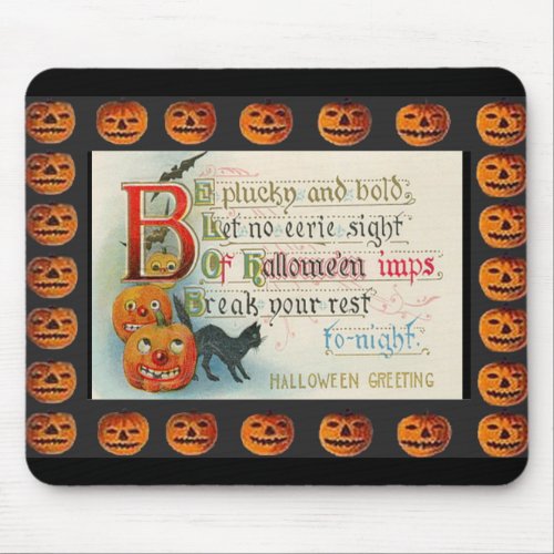Vintage Halloween Imps Mouse Pad