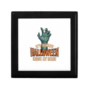 Vintage Halloween Inside My Heart Monster Hand Des Gift Box