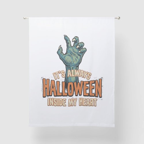 Vintage Halloween Inside My Heart Monster Hand Des Sheer Curtains