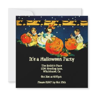 Vintage Halloween Invitation invitation